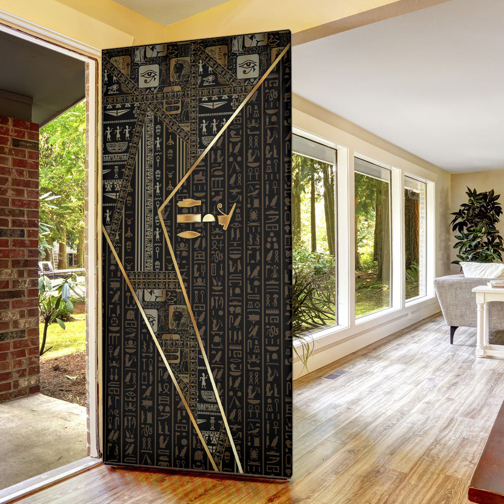 Egypt Deshret Crown Door Cover Ancient Mythology Pharaoh With Pschent