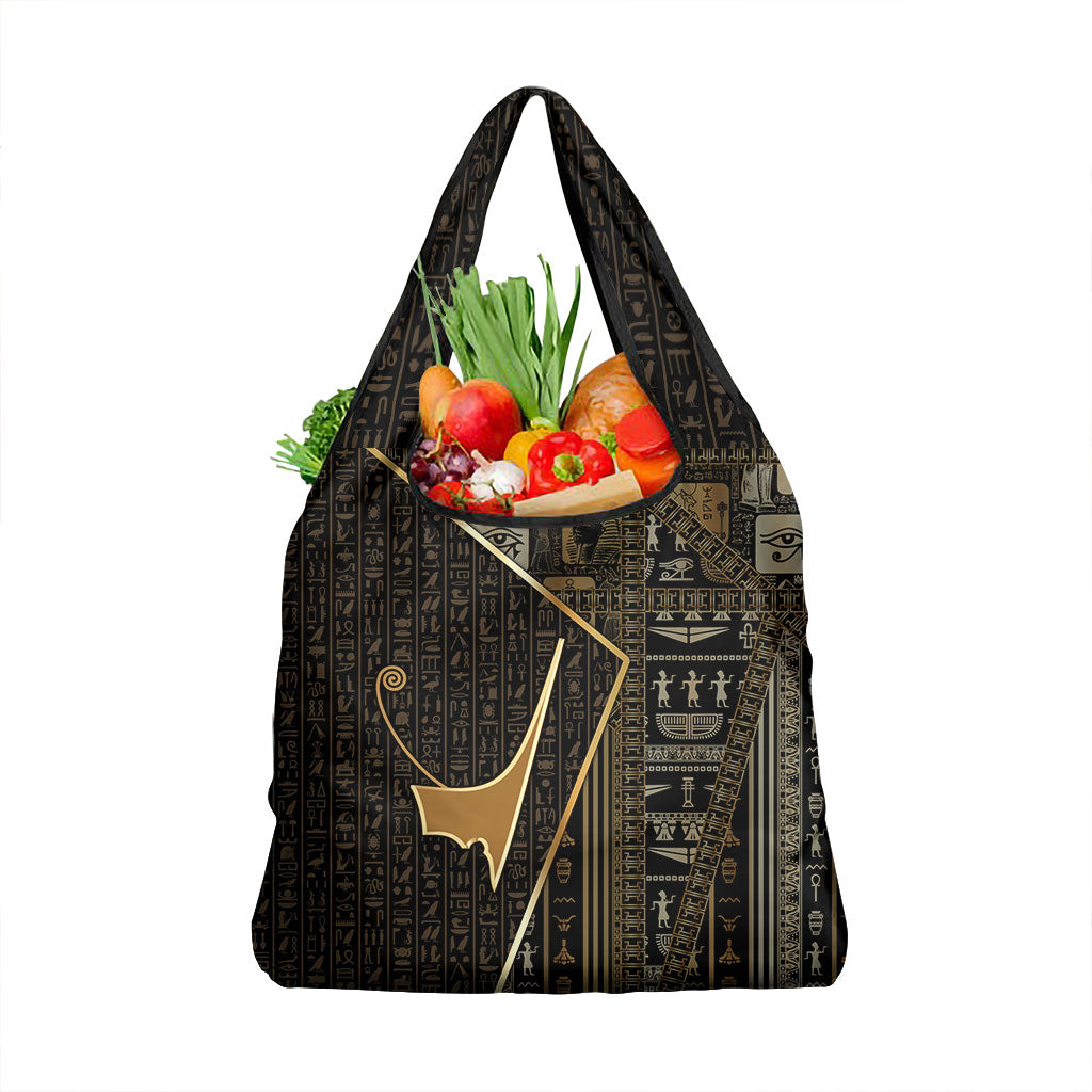 Egypt Deshret Crown Grocery Bag Ancient Mythology Pharaoh With Pschent