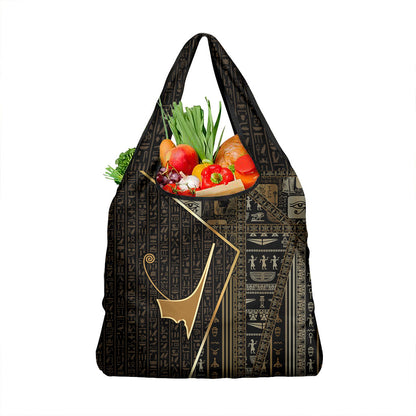 Egypt Deshret Crown Grocery Bag Ancient Mythology Pharaoh With Pschent