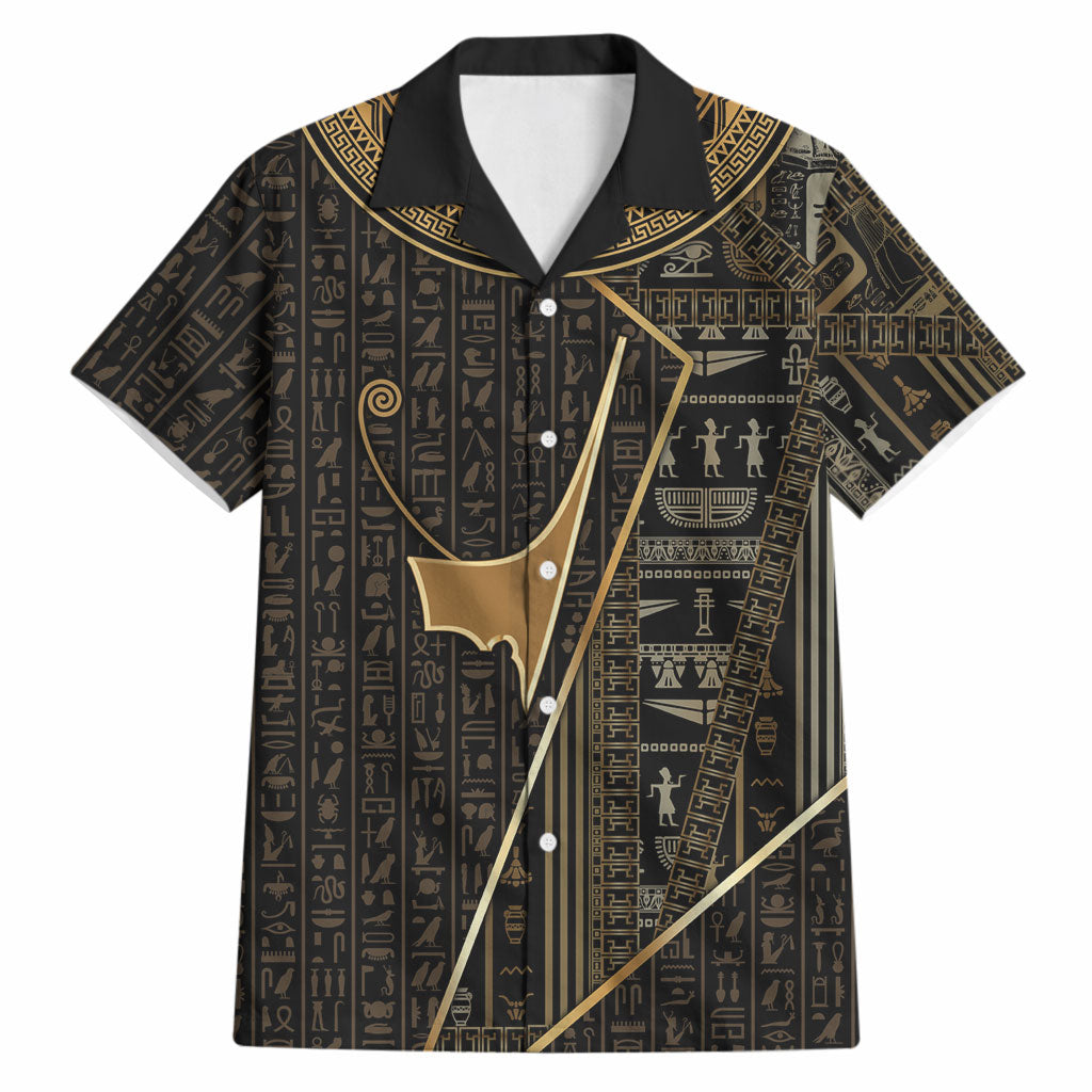 Egypt Deshret Crown Hawaiian Shirt Ancient Mythology Pharaoh With Pschent