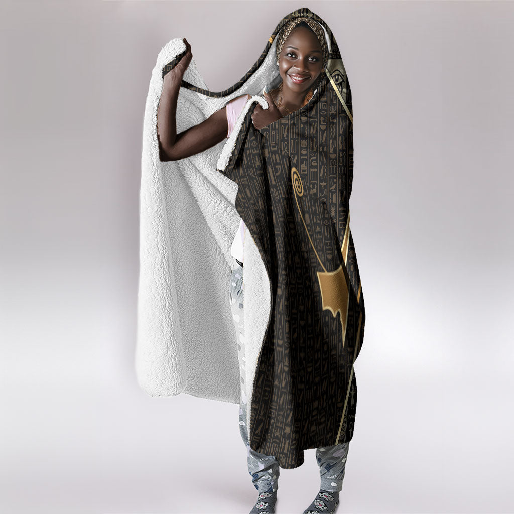 Egypt Deshret Crown Hooded Blanket Ancient Mythology Pharaoh With Pschent