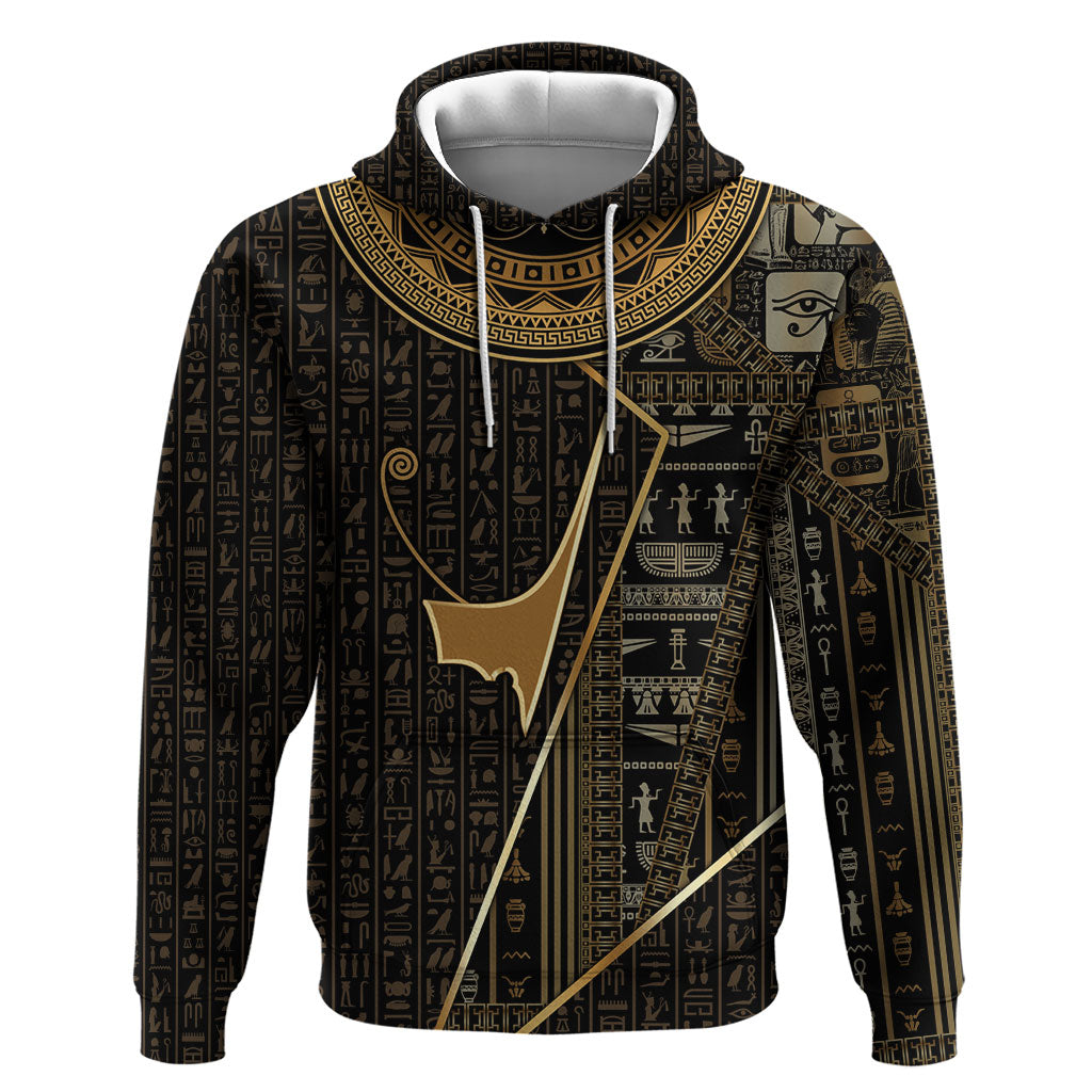Egypt Deshret Crown Hoodie Ancient Mythology Pharaoh With Pschent