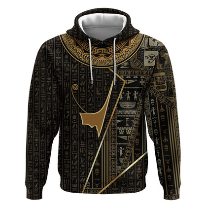 Egypt Deshret Crown Hoodie Ancient Mythology Pharaoh With Pschent
