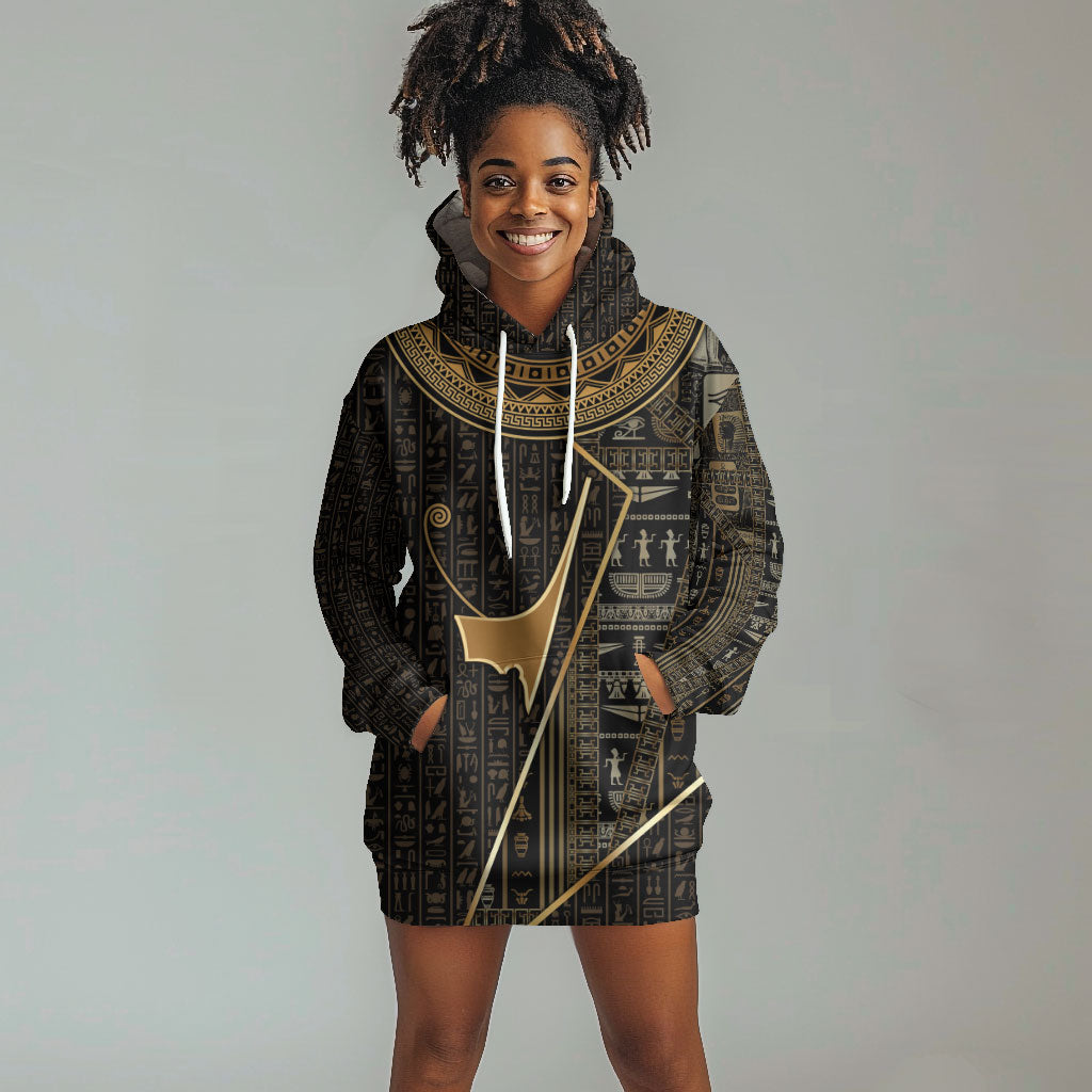 Egypt Deshret Crown Hoodie Dress Ancient Mythology Pharaoh With Pschent