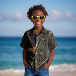 Egypt Deshret Crown Kid Hawaiian Shirt Ancient Mythology Pharaoh With Pschent