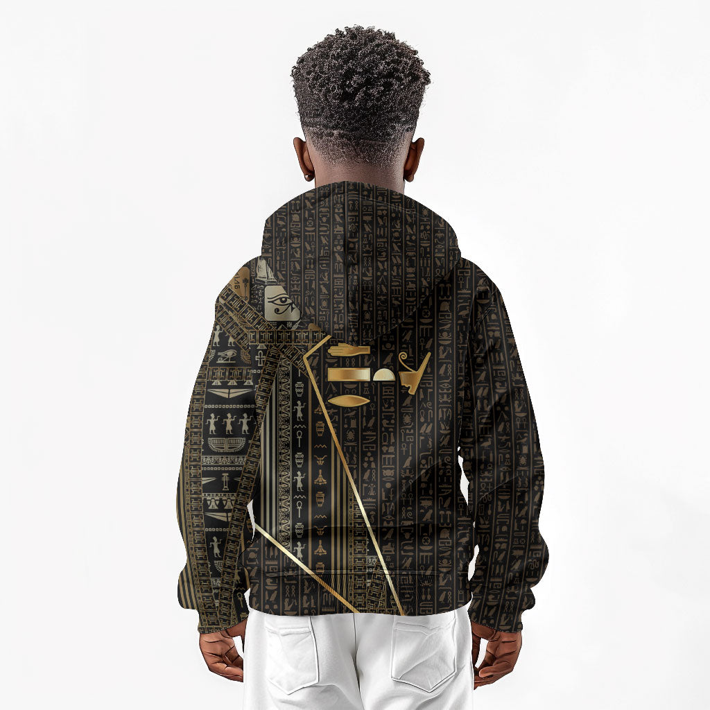 Egypt Deshret Crown Kid Hoodie Ancient Mythology Pharaoh With Pschent