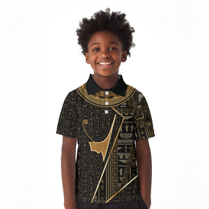 Egypt Deshret Crown Kid Polo Shirt Ancient Mythology Pharaoh With Pschent
