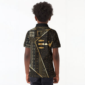 Egypt Deshret Crown Kid Polo Shirt Ancient Mythology Pharaoh With Pschent