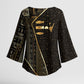 Egypt Deshret Crown Kimono Sleeve Blouse Ancient Mythology Pharaoh With Pschent