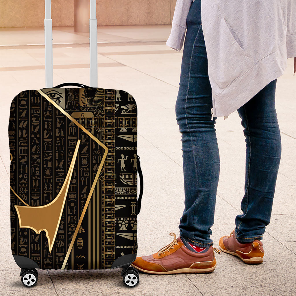 Egypt Deshret Crown Luggage Cover Ancient Mythology Pharaoh With Pschent