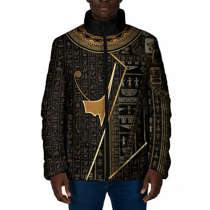 Egypt Deshret Crown Padded Jacket Ancient Mythology Pharaoh With Pschent