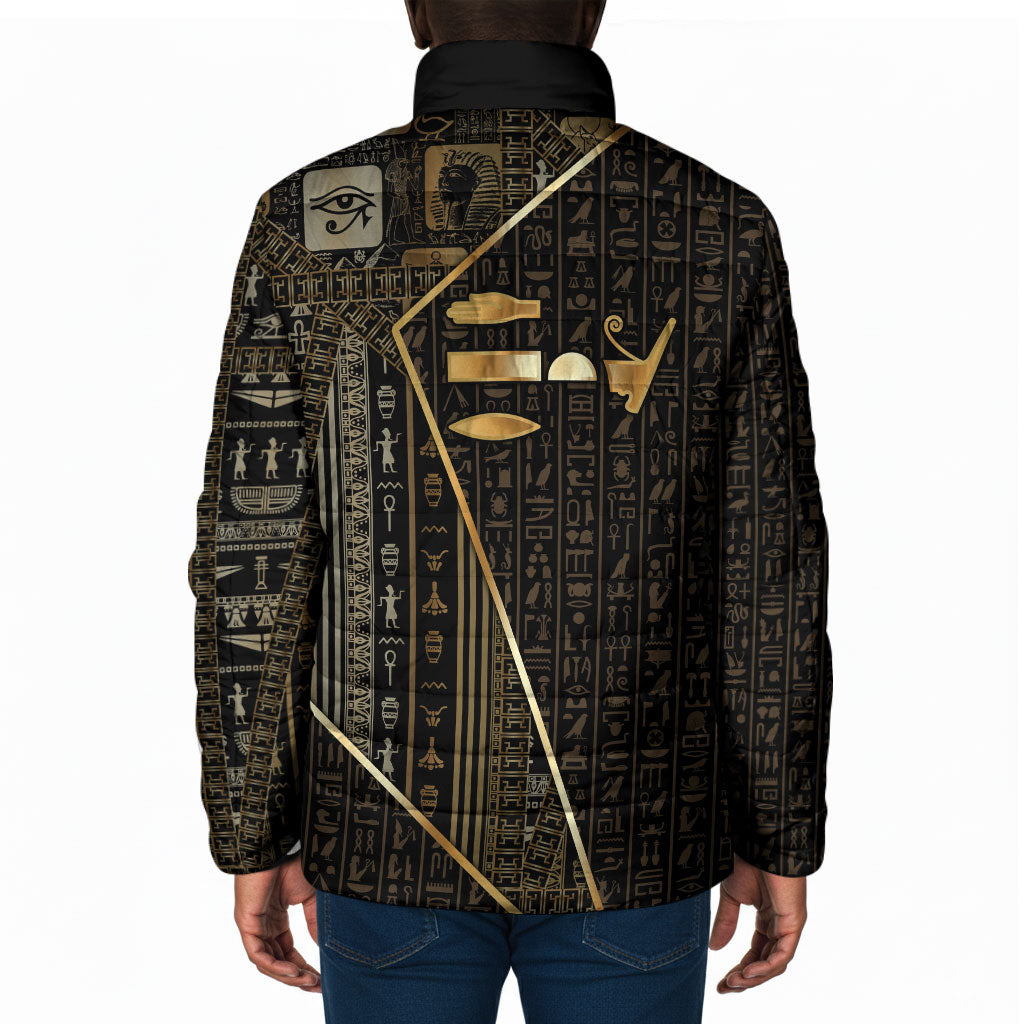 Egypt Deshret Crown Padded Jacket Ancient Mythology Pharaoh With Pschent