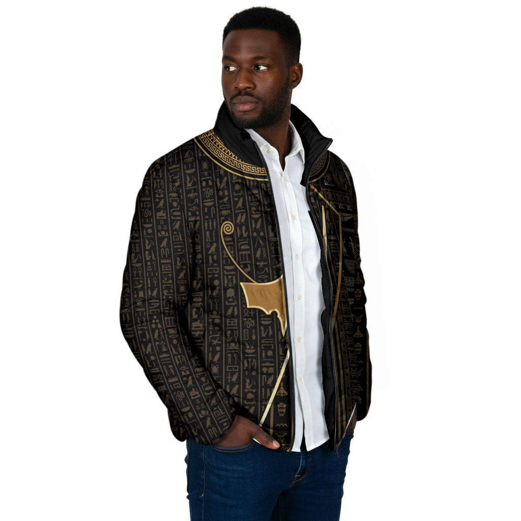 Egypt Deshret Crown Padded Jacket Ancient Mythology Pharaoh With Pschent