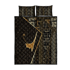 Egypt Deshret Crown Quilt Bed Set Ancient Mythology Pharaoh With Pschent