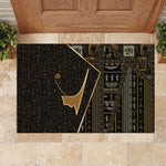 Egypt Deshret Crown Rubber Doormat Ancient Mythology Pharaoh With Pschent