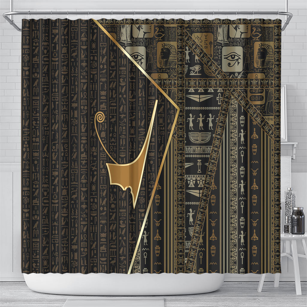 Egypt Deshret Crown Shower Curtain Ancient Mythology Pharaoh With Pschent