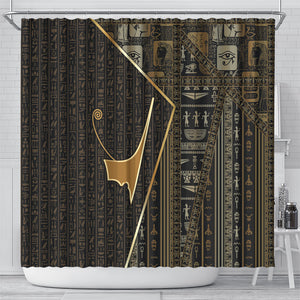 Egypt Deshret Crown Shower Curtain Ancient Mythology Pharaoh With Pschent