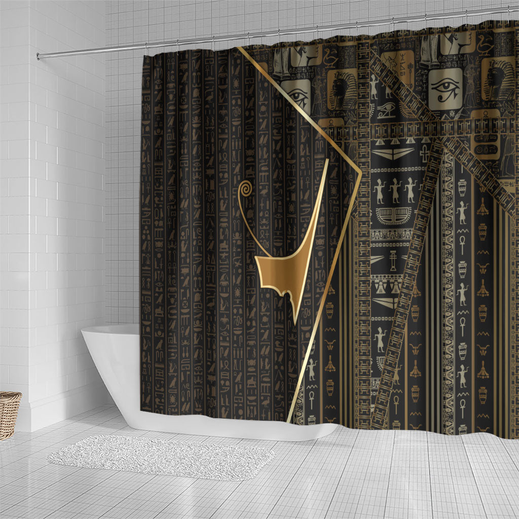 Egypt Deshret Crown Shower Curtain Ancient Mythology Pharaoh With Pschent