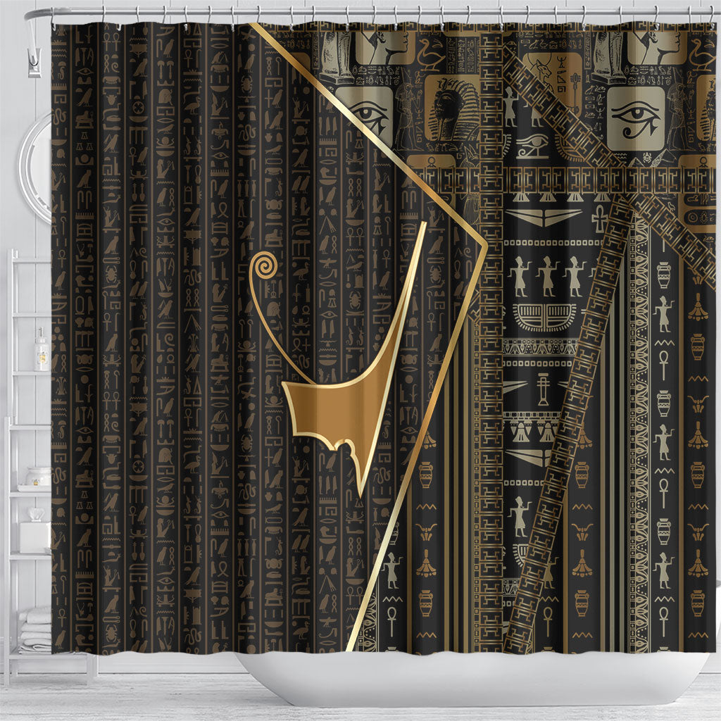 Egypt Deshret Crown Shower Curtain Ancient Mythology Pharaoh With Pschent