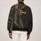Egypt Deshret Crown Sleeve Zip Bomber Jacket Ancient Mythology Pharaoh With Pschent