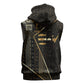 Egypt Deshret Crown Sleeveless Zip Hoodie Ancient Mythology Pharaoh With Pschent
