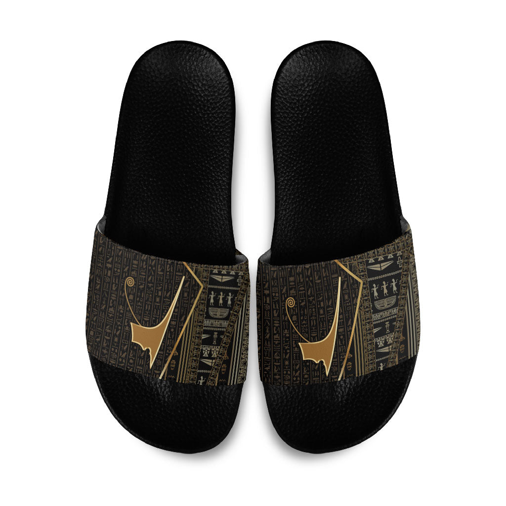 Egypt Deshret Crown Slide Sandals Ancient Mythology Pharaoh With Pschent