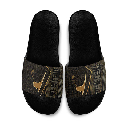 Egypt Deshret Crown Slide Sandals Ancient Mythology Pharaoh With Pschent