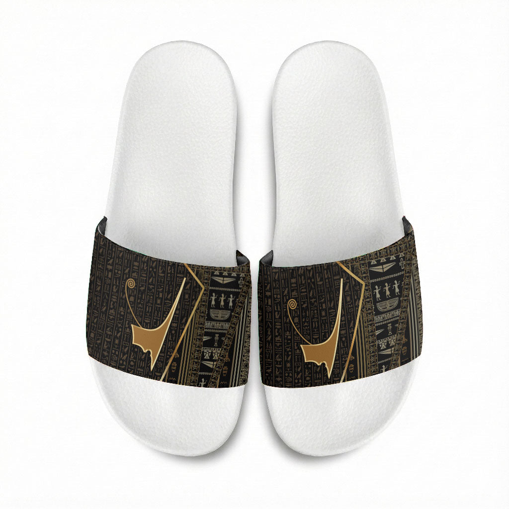 Egypt Deshret Crown Slide Sandals Ancient Mythology Pharaoh With Pschent