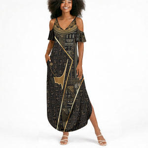 Egypt Deshret Crown Summer Maxi Dress Ancient Mythology Pharaoh With Pschent