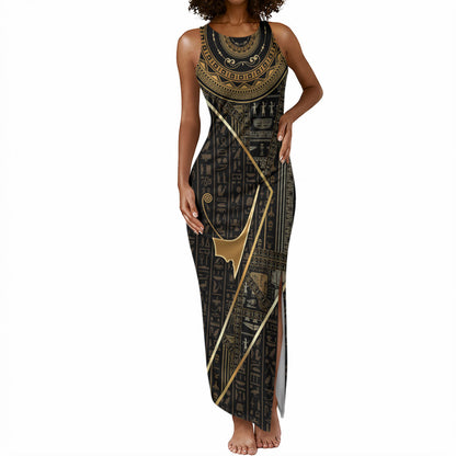 Egypt Deshret Crown Tank Maxi Dress Ancient Mythology Pharaoh With Pschent