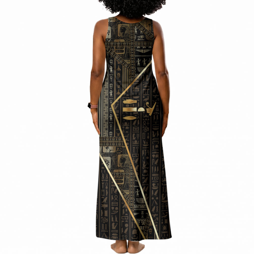 Egypt Deshret Crown Tank Maxi Dress Ancient Mythology Pharaoh With Pschent