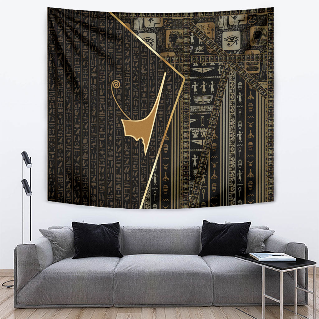 Egypt Deshret Crown Tapestry Ancient Mythology Pharaoh With Pschent