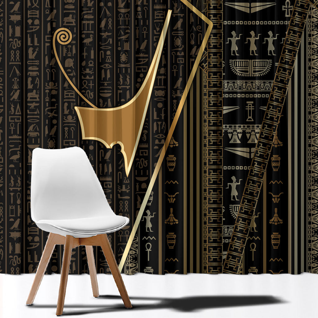 Egypt Deshret Crown Window Curtain Ancient Mythology Pharaoh With Pschent