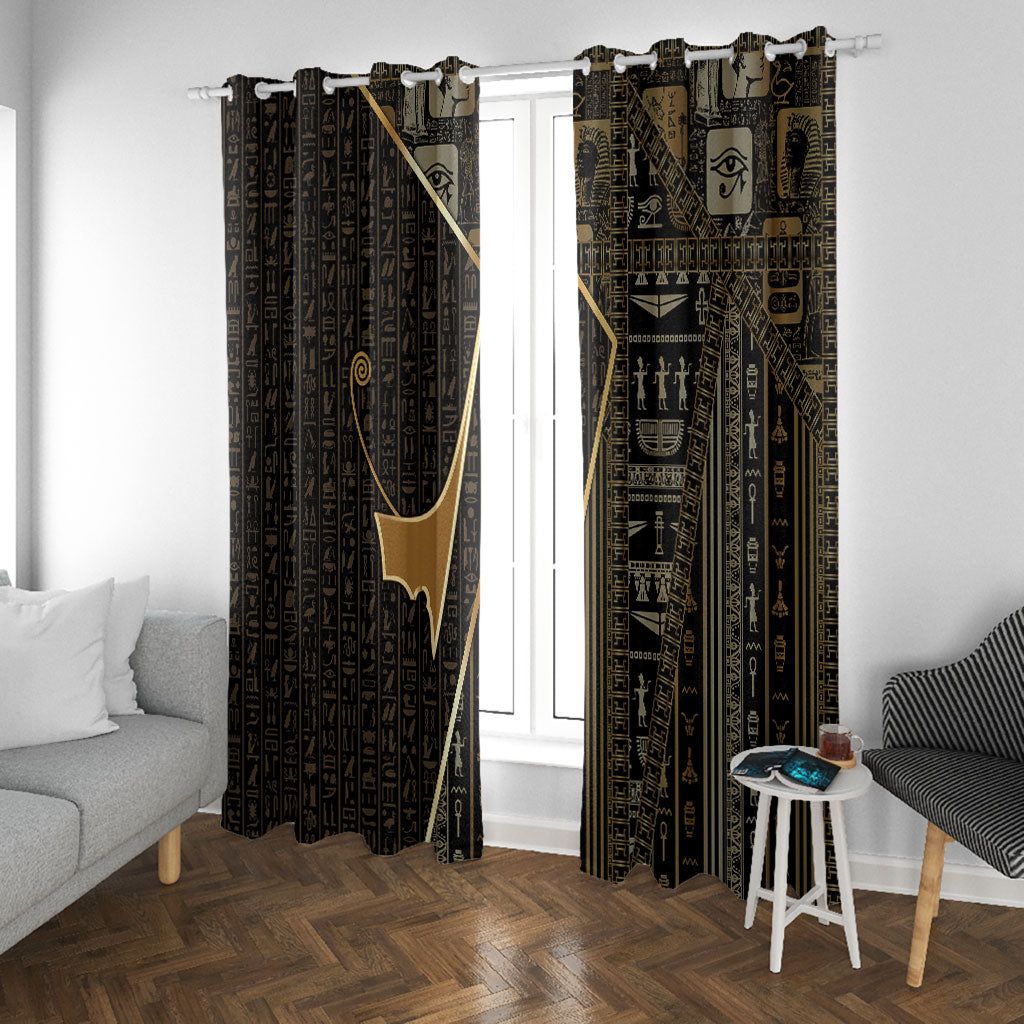 Egypt Deshret Crown Window Curtain Ancient Mythology Pharaoh With Pschent