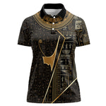 Egypt Deshret Crown Women Polo Shirt Ancient Mythology Pharaoh With Pschent