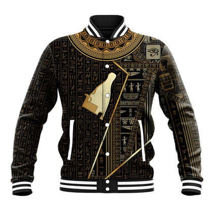 Egypt Hedjet Crown Baseball Jacket Ancient Mythology Upper Pharaoh
