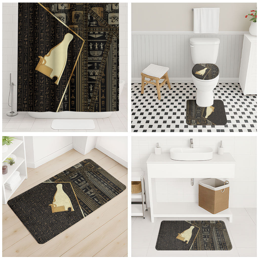 Egypt Hedjet Crown Bathroom Set Ancient Mythology Upper Pharaoh