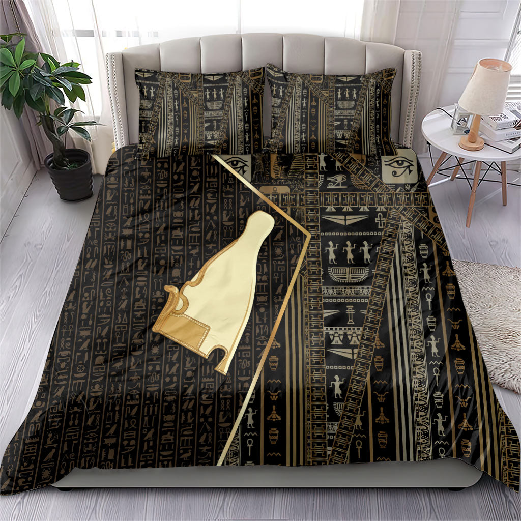 Egypt Hedjet Crown Bedding Set Ancient Mythology Upper Pharaoh