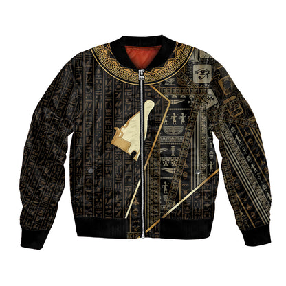 Egypt Hedjet Crown Bomber Jacket Ancient Mythology Upper Pharaoh