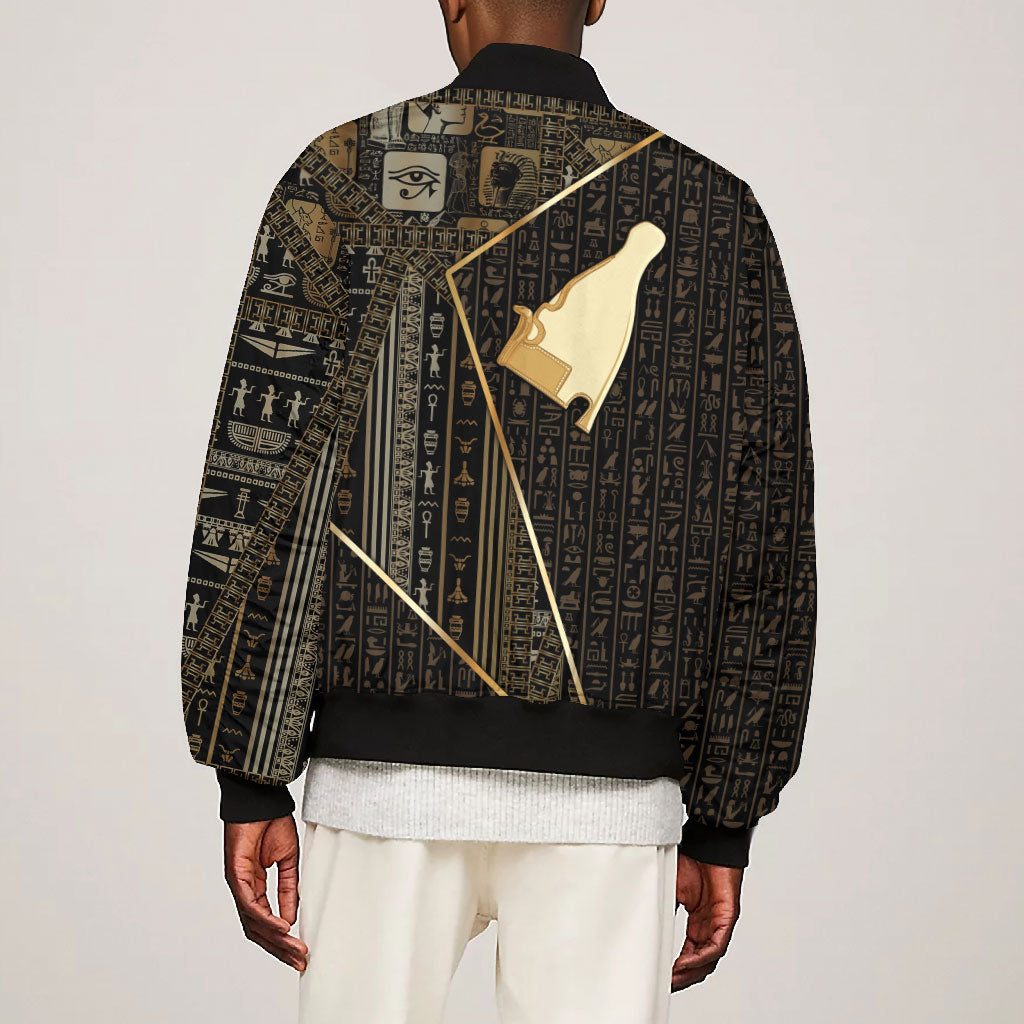 Egypt Hedjet Crown Bomber Jacket Ancient Mythology Upper Pharaoh