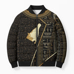 Egypt Hedjet Crown Bomber Puffer Jacket Ancient Mythology Upper Pharaoh