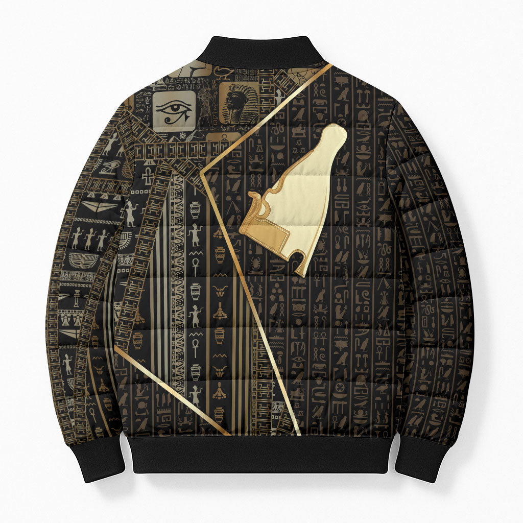 Egypt Hedjet Crown Bomber Puffer Jacket Ancient Mythology Upper Pharaoh