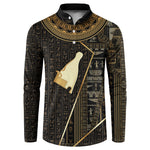 Egypt Hedjet Crown Button Sweatshirt Ancient Mythology Upper Pharaoh