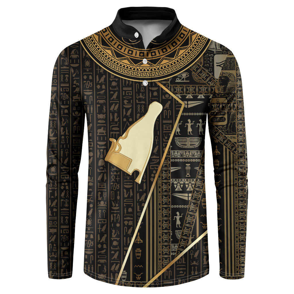 Egypt Hedjet Crown Button Sweatshirt Ancient Mythology Upper Pharaoh