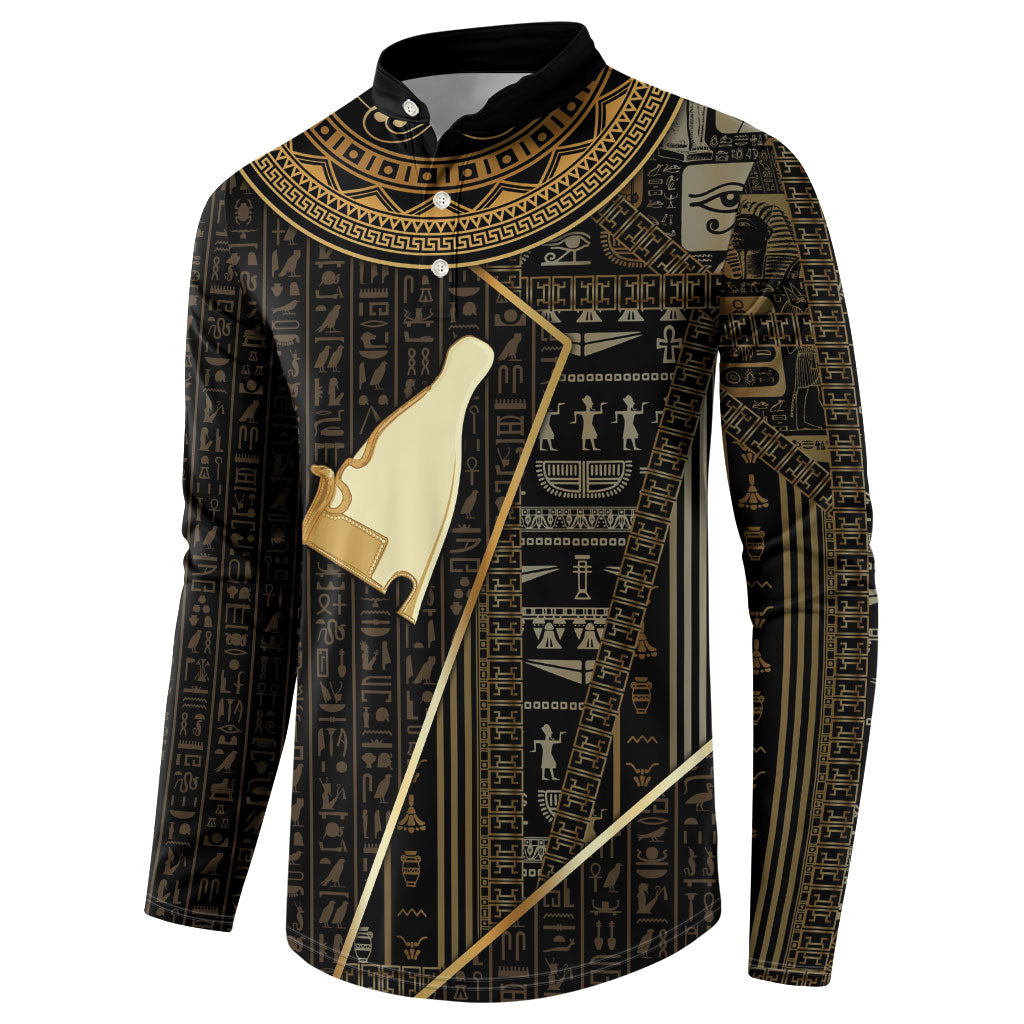 Egypt Hedjet Crown Button Sweatshirt Ancient Mythology Upper Pharaoh