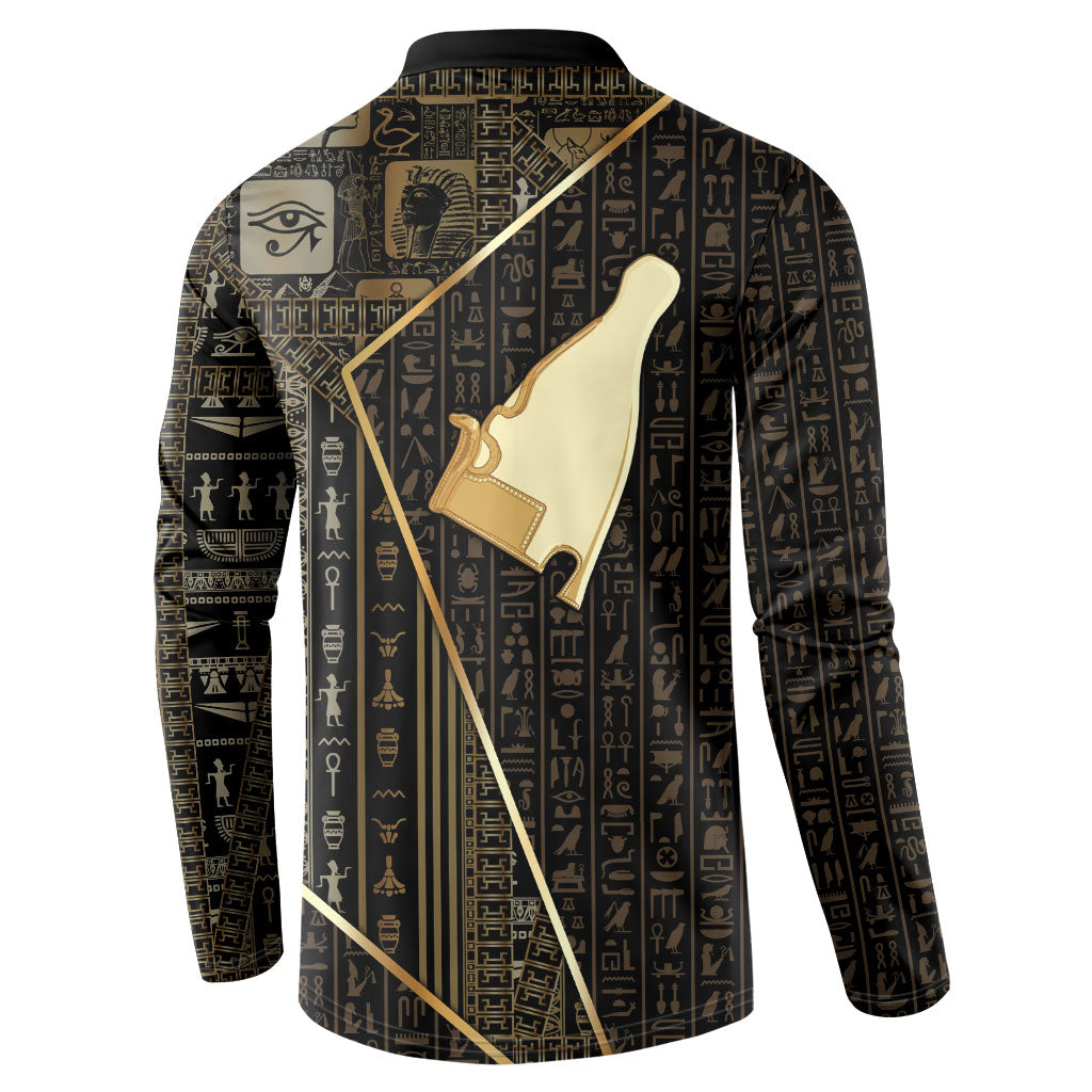 Egypt Hedjet Crown Button Sweatshirt Ancient Mythology Upper Pharaoh