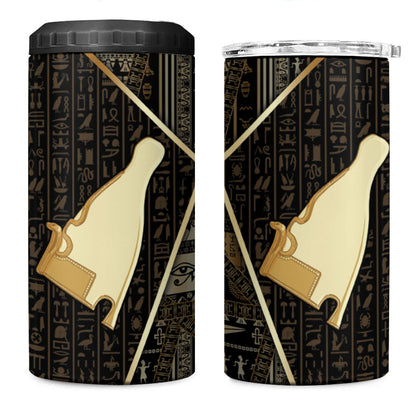 Egypt Hedjet Crown 4 in 1 Can Cooler Tumbler Ancient Mythology Upper Pharaoh