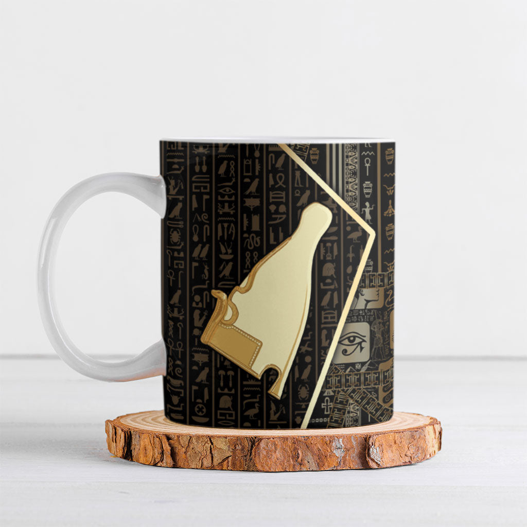 Egypt Hedjet Crown Ceramic Mug Ancient Mythology Upper Pharaoh