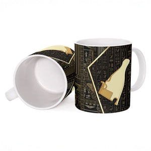 Egypt Hedjet Crown Ceramic Mug Ancient Mythology Upper Pharaoh