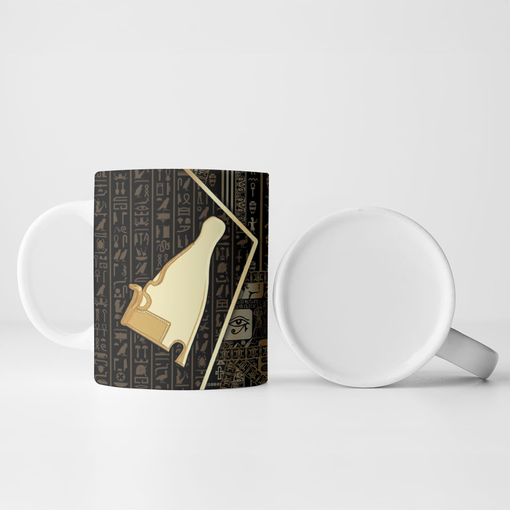 Egypt Hedjet Crown Ceramic Mug Ancient Mythology Upper Pharaoh